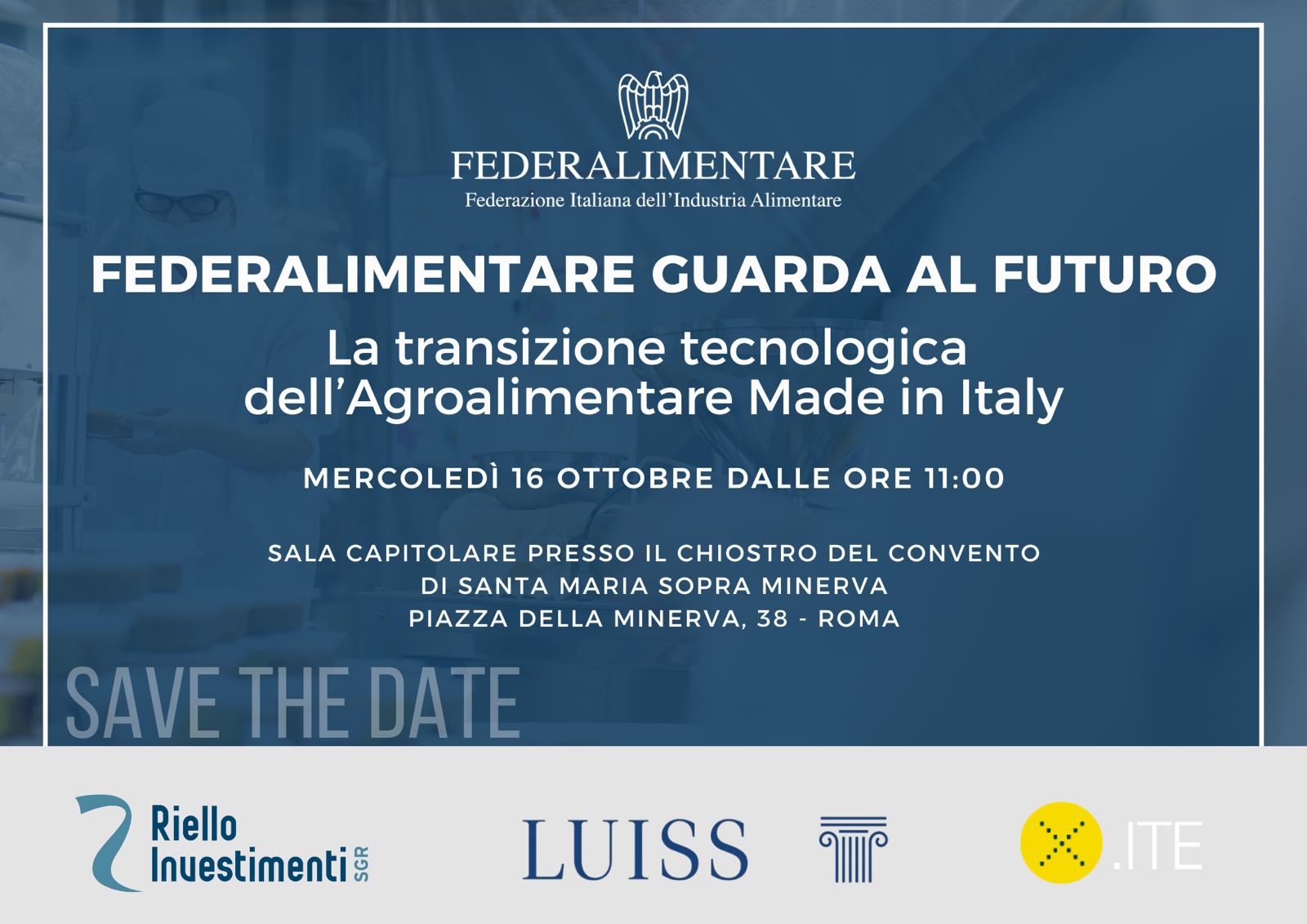 Federalimentare guarda al futuro - La transizione tecnologica dell’agroalimentare Made in Italy